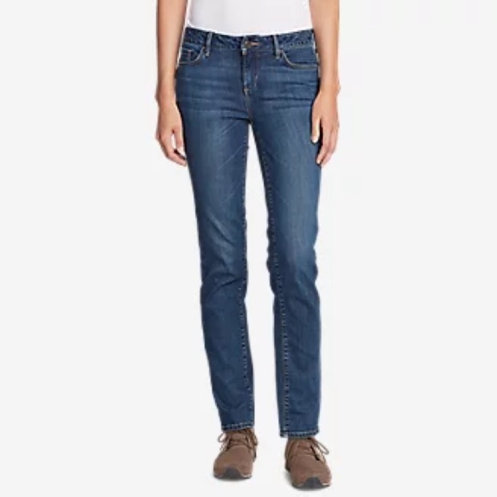 Eddie Bauer Straight Leg Jeans, Slightly Curvy - 12
